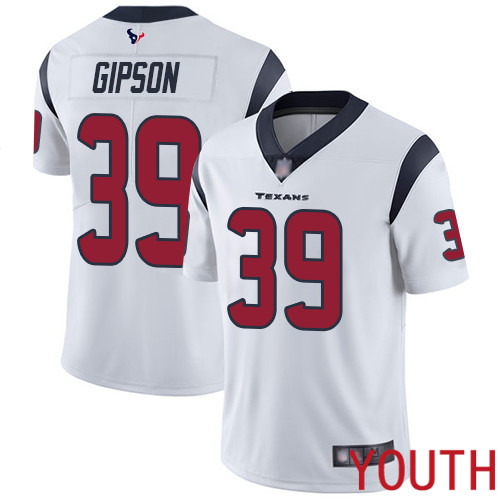 Houston Texans Limited White Youth Tashaun Gipson Road Jersey NFL Football #39 Vapor Untouchable->youth nfl jersey->Youth Jersey